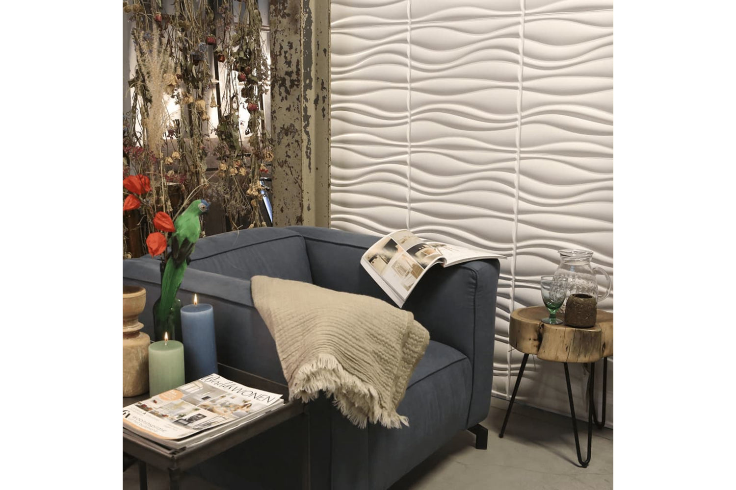Wallart 276196 24 Pcs 3d Wall Panels Ga-wa04 Waves-10