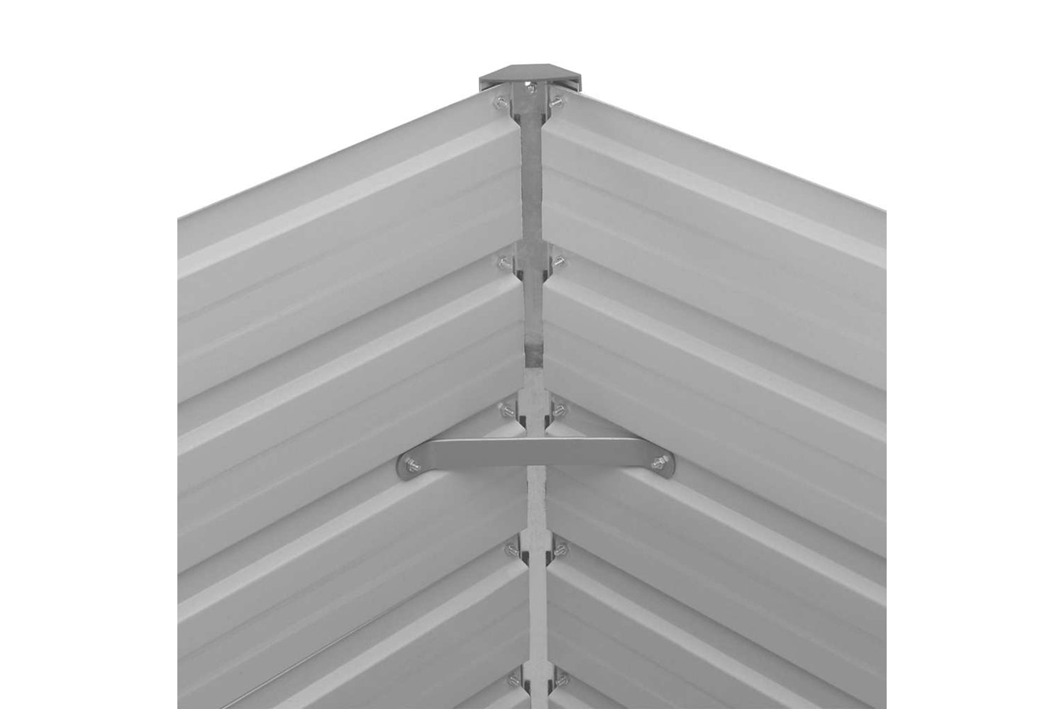 Vidaxl Raised Garden Bed 100x100x77 Cm Galvanised Steel Green-9