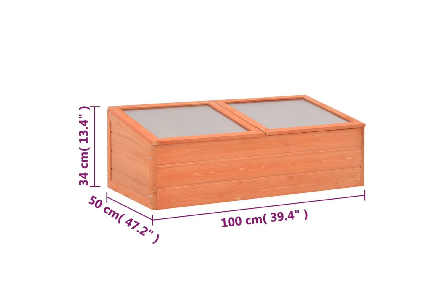 vidaXL 170647 Greenhouse Wood 100x50x34cm-10