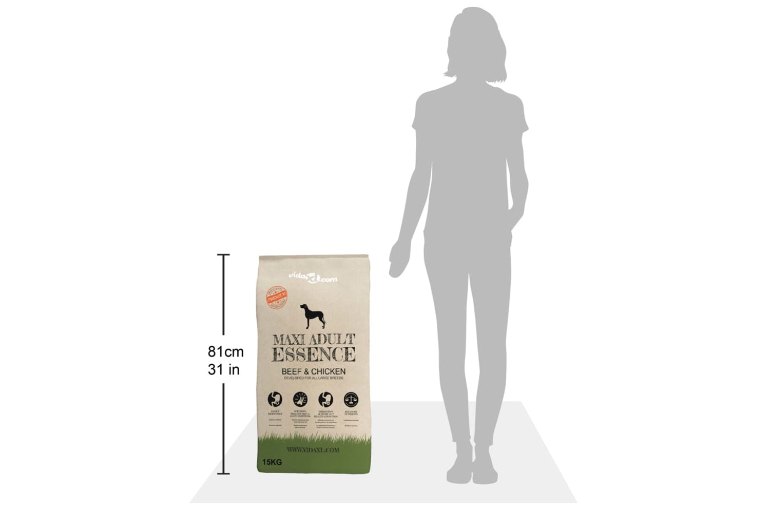 Vidaxl 275193 Premium Dry Dog Food Maxi Adult Essence Beef&chicken 2pcs 30kg-10