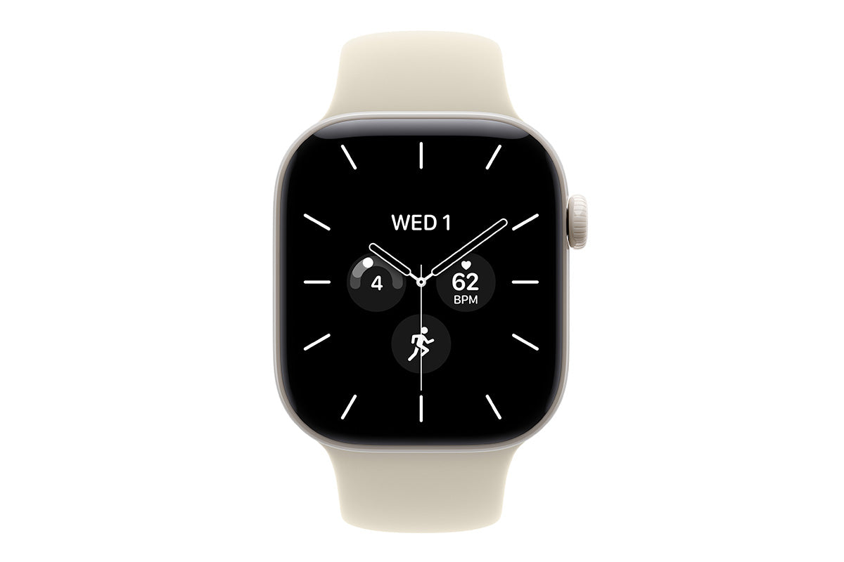 Apple Watch Series 12 | GPS + Cellular | 46mm | Pearl White Ceramic | Sand Sport Band | M/L-2