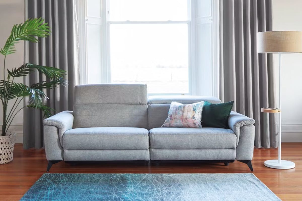 Penny 3 Seater Sofa | Power Recliner | Fabric | Grey-2