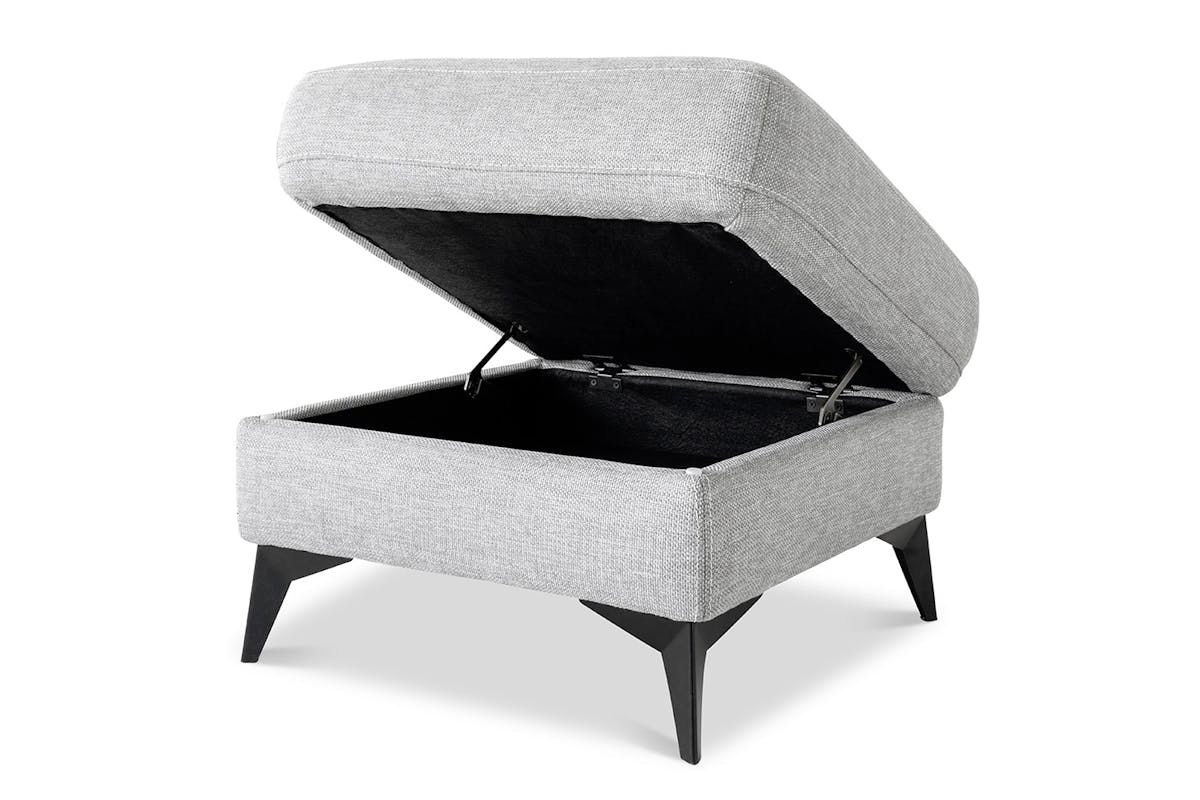 Penny Storage Footstool | Fabric | Grey-4