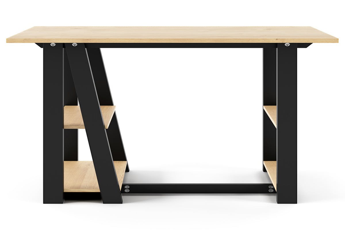 Dorel Penzance Desk | Light Brown/Black-4