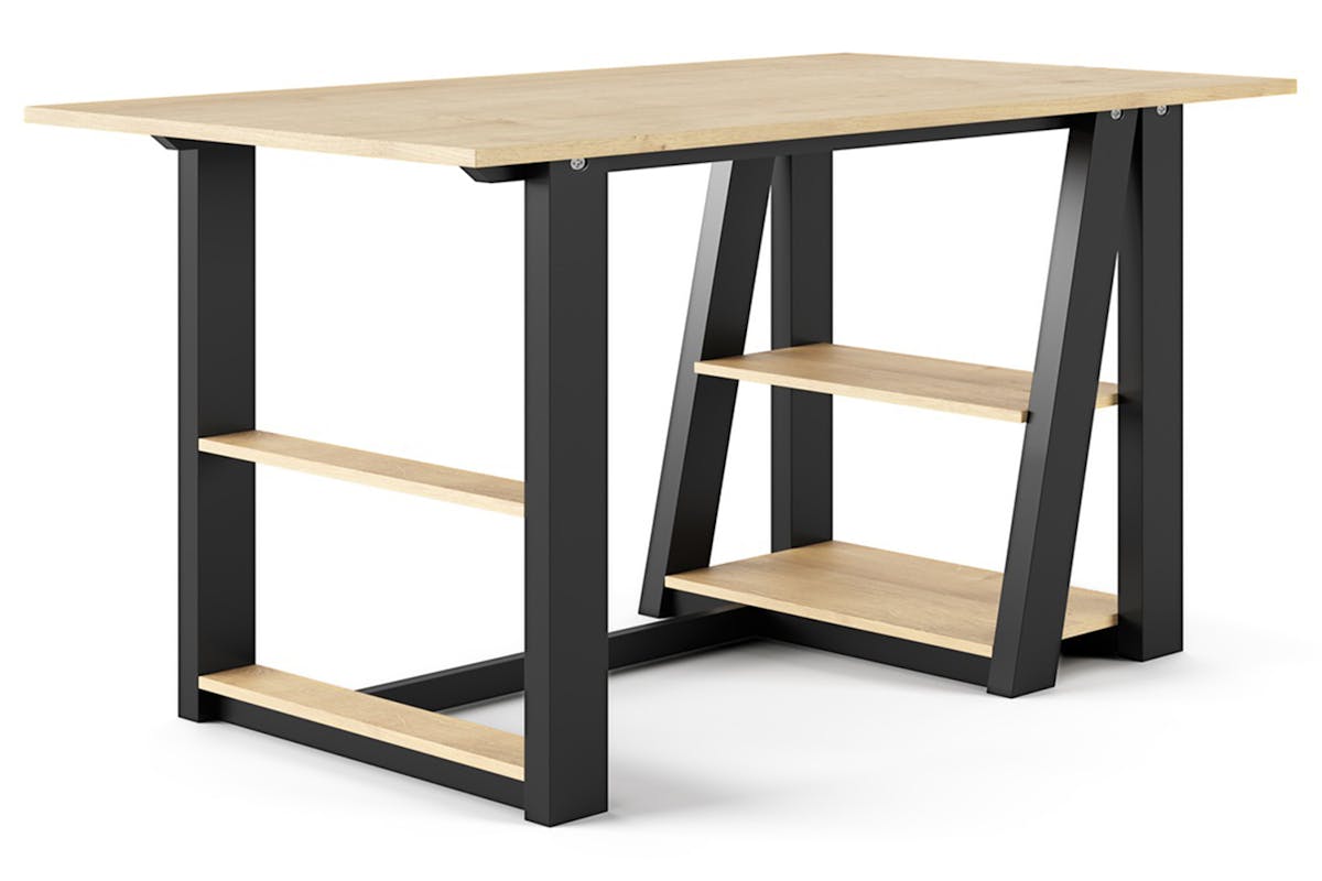Dorel Penzance Desk | Light Brown/Black-3