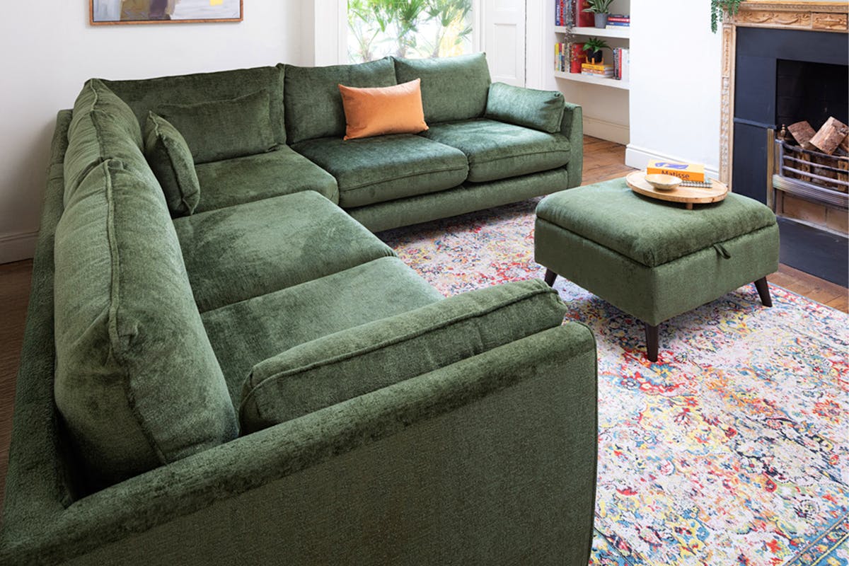 Petra Footstool | Olive-10
