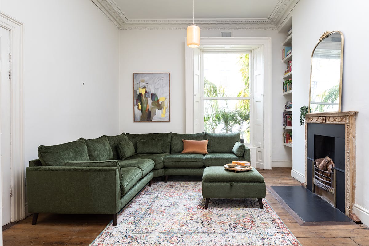 Petra Footstool | Olive-2