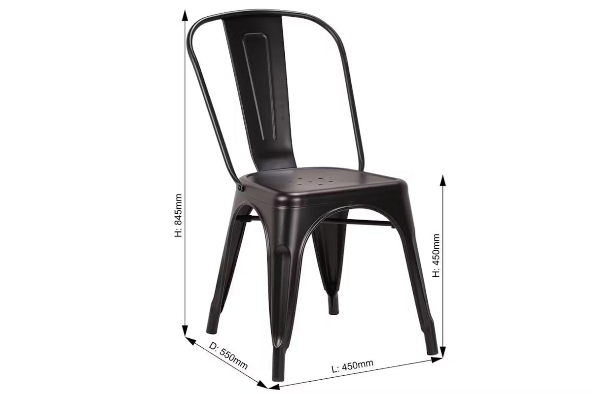 Pollux Dining Chair | Matte Black-4