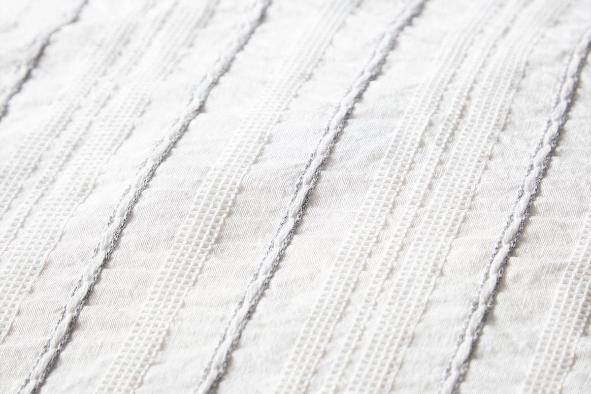 Calico & Chalk | Waffle Stripe Duvet Cover Set | Grey | Double-4