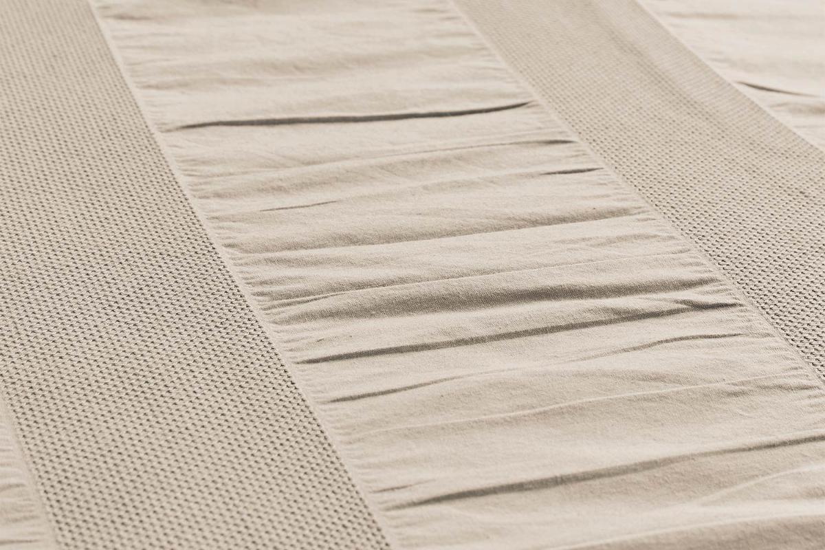 Bedeck of Belfast | Woven Waffle Stripe Duvet Cover Set | Linen | Double-3