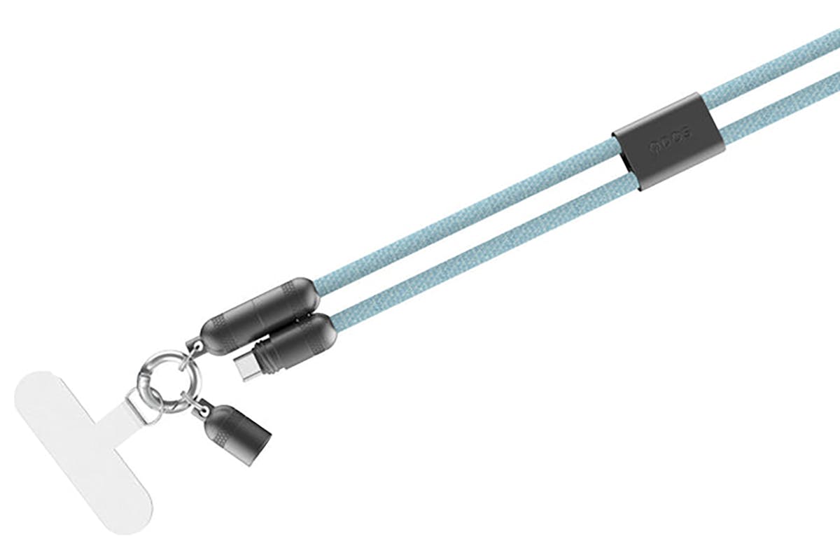 QDOS Powerloop 2-in-1 Lanyard with USB-C Cable | Blue-4