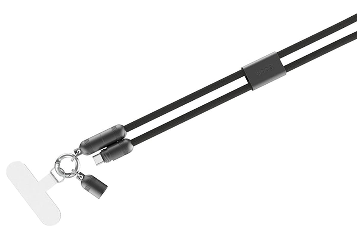 QDOS Powerloop 2-in-1 Lanyard with USB-C Cable | Black-4