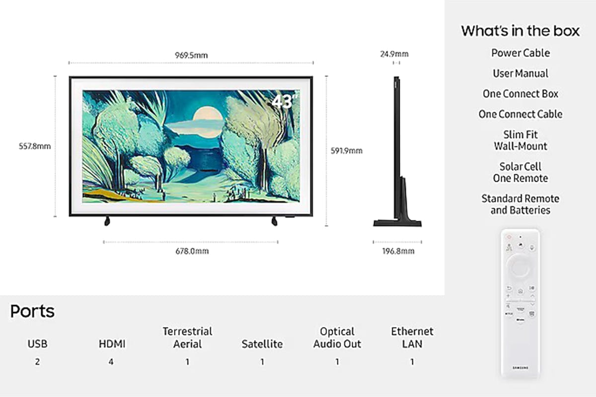 Samsung 43" LS03F QLED 4K Smart TV (2025) | QE43LS03FAUXXU-12