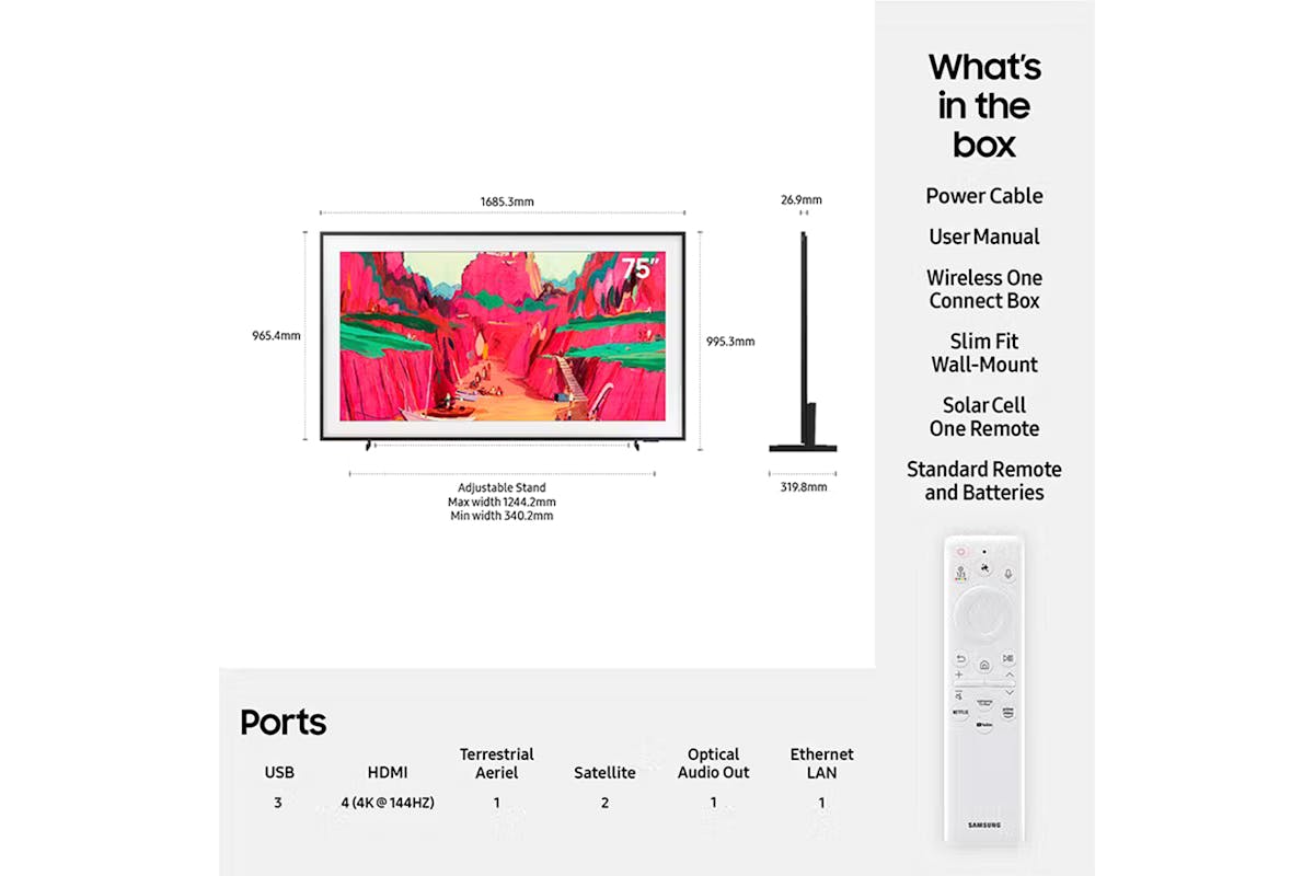 Samsung 75" The Frame Pro LS03FW Neo QLED 4K Smart TV (2025) | QE75LS03FWUXXU-13