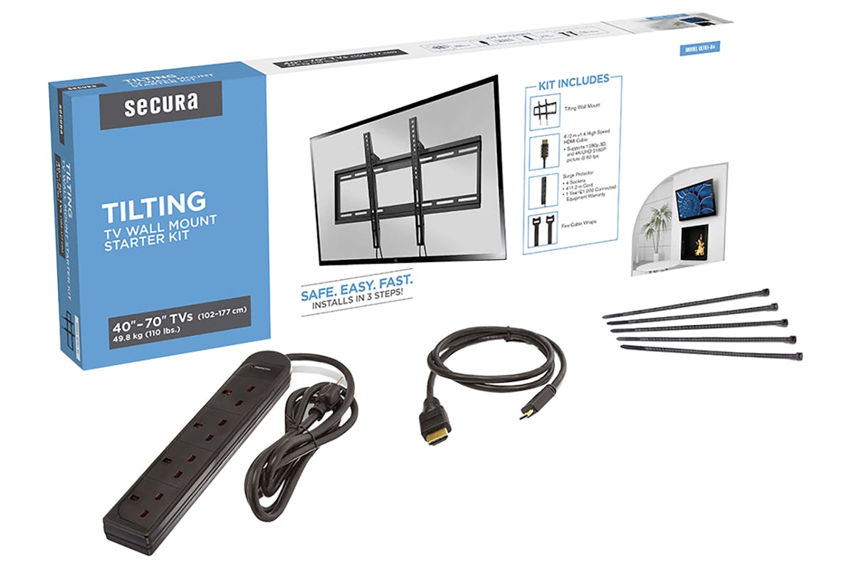 Secura Tilting Wall Mount for 40" - 70" Flat-Panel TVs | QLTK1-B4-6
