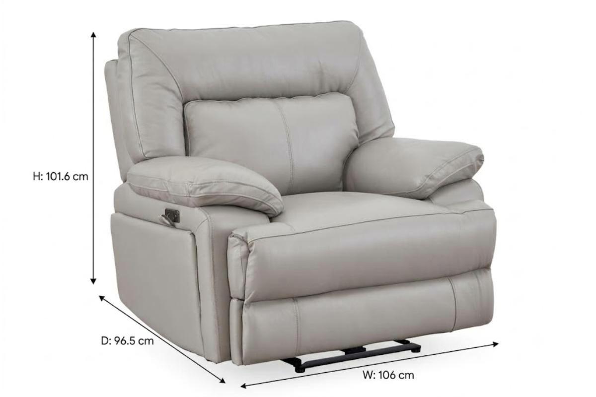Rea Armchair | Leather | Grey-2