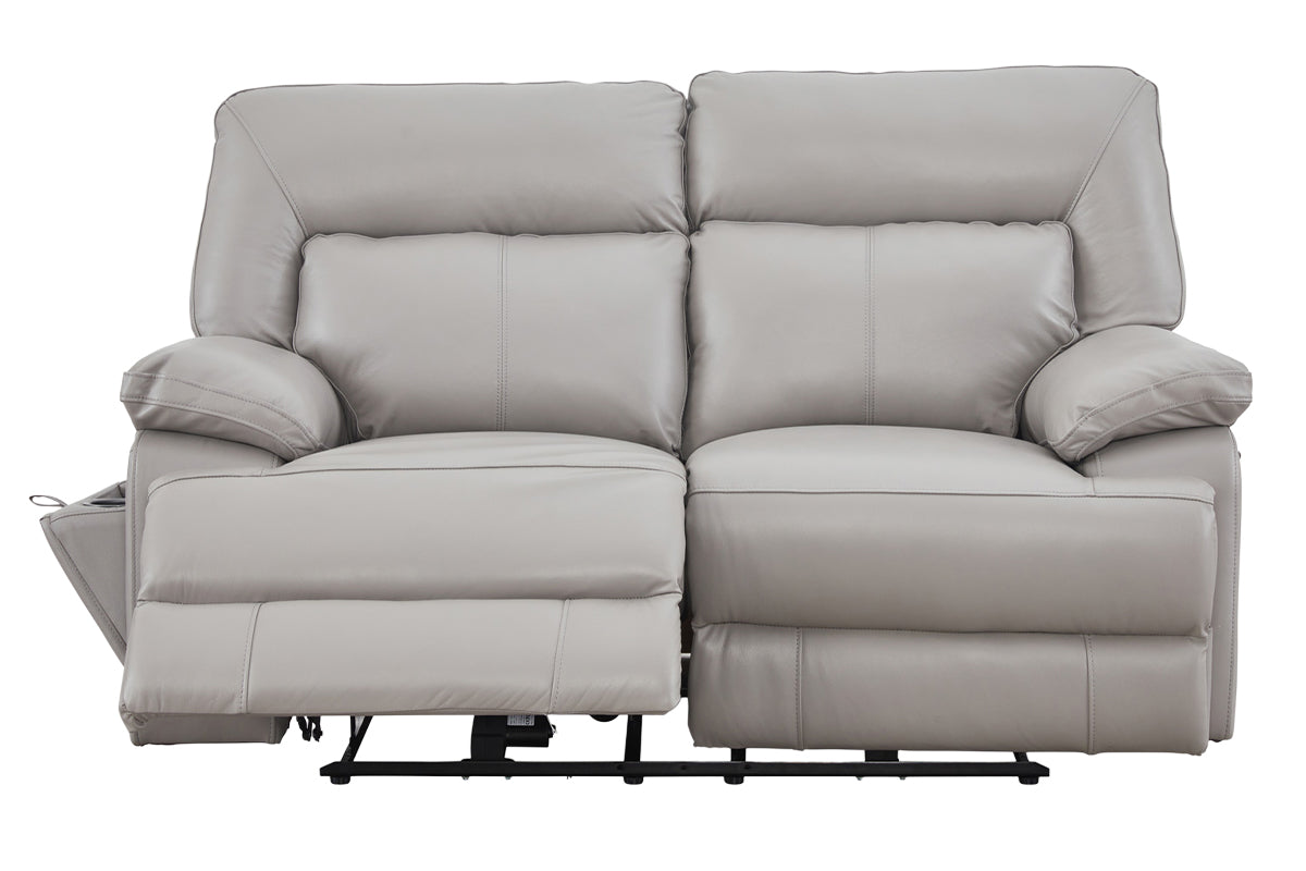 Rea 2 Seater Sofa | Leather | Grey-3