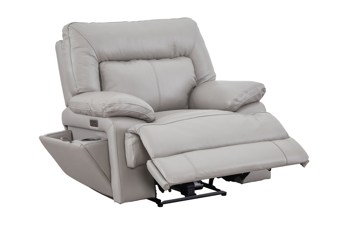 Rea Armchair | Leather | Grey-4