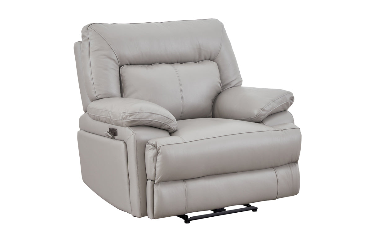 Rea Armchair | Leather | Grey-5