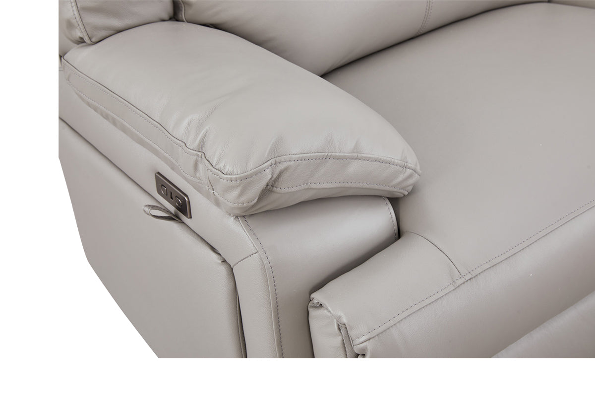 Rea Armchair | Leather | Grey-6