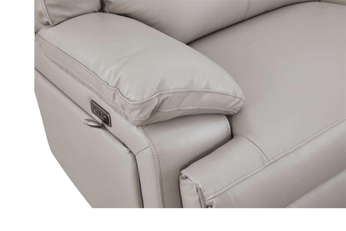 Rea 2 Seater Sofa | Leather | Grey-8