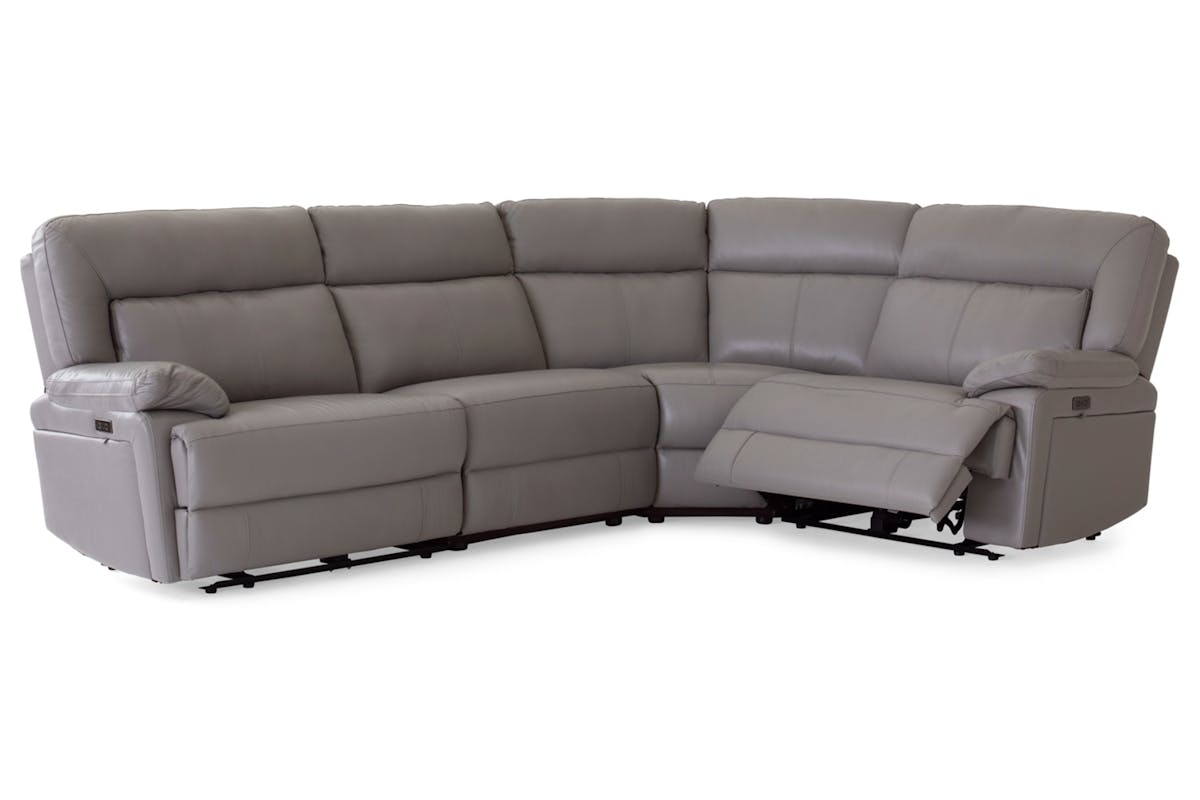 Rea Corner Sofa | Small | Power Recliner | Mink-4