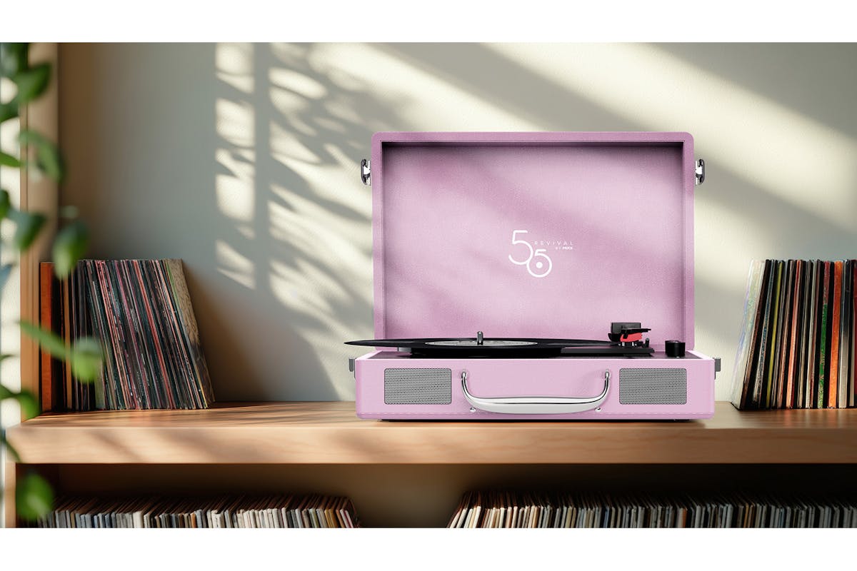 Mixx Revival 55 Stereo Vinyl Record Player | MRRP-55-PI-492 | Pink-8