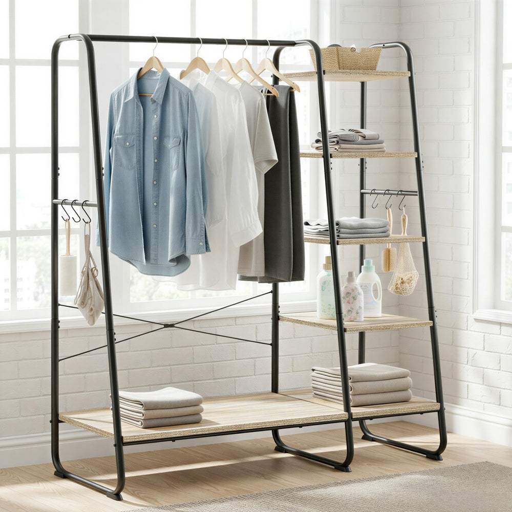 Vasagle Clothes Rail | Clothes Rack With Shoe Shelf | Particleboard & Steel | 120 X 45 X 160 Cm-5