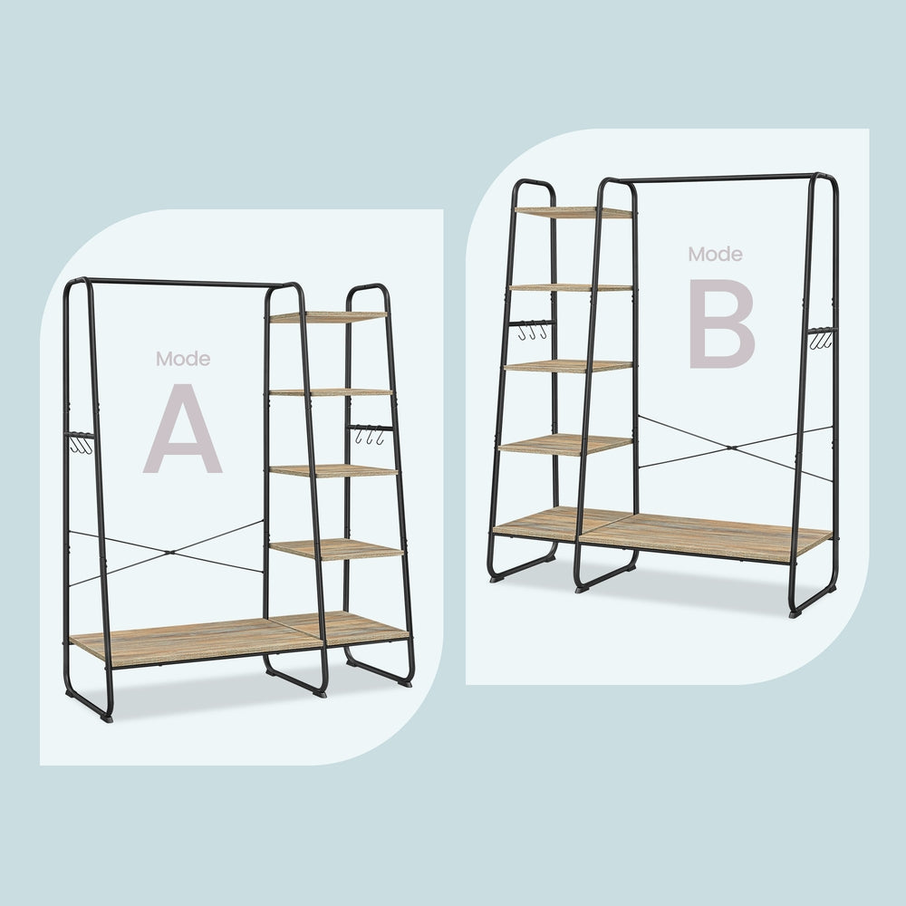 Vasagle Clothes Rail | Clothes Rack With Shoe Shelf | Particleboard & Steel | 120 X 45 X 160 Cm-8
