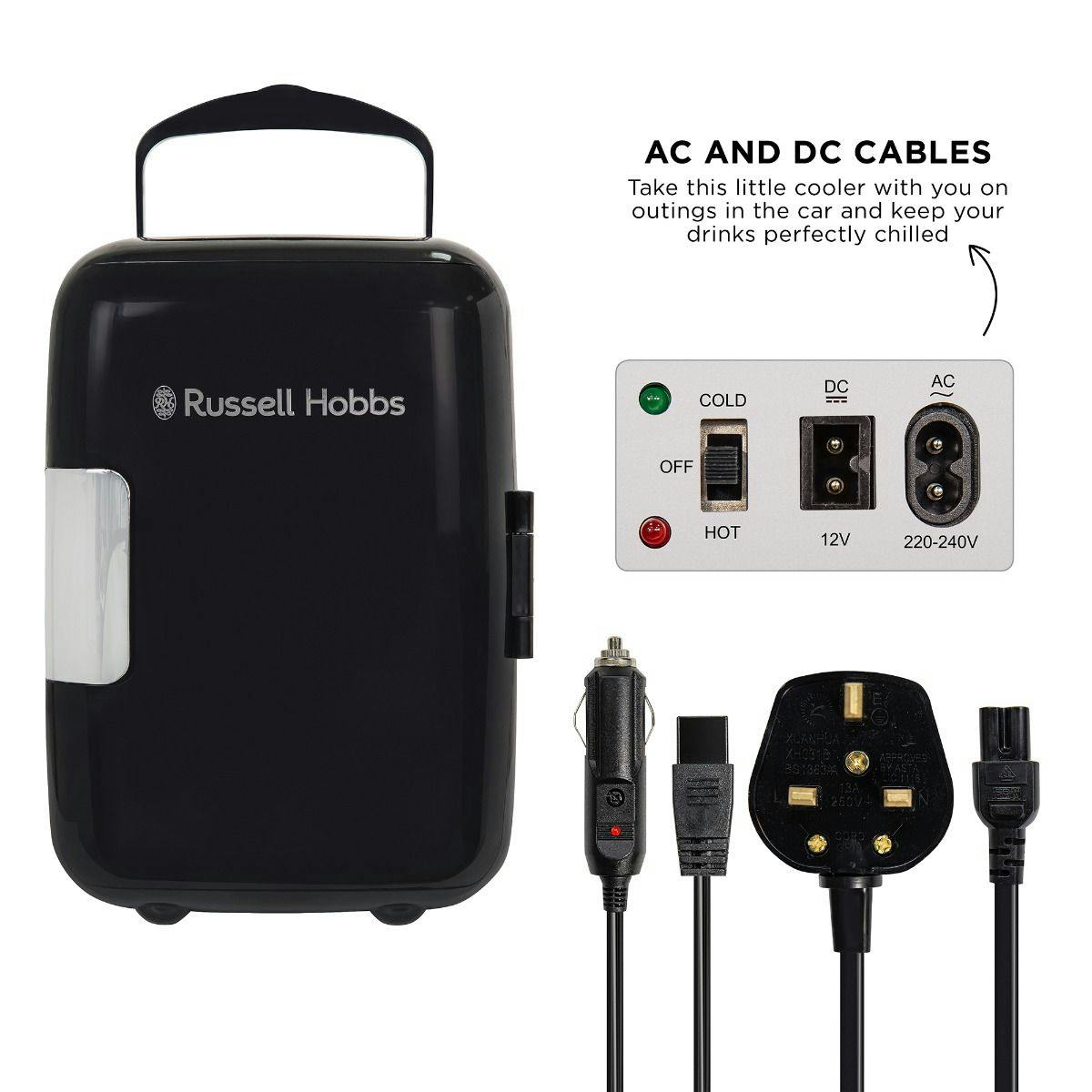 Russell Hobbs Portable Mini Cooler & Warmer | Black | RH4CLR1001B-9