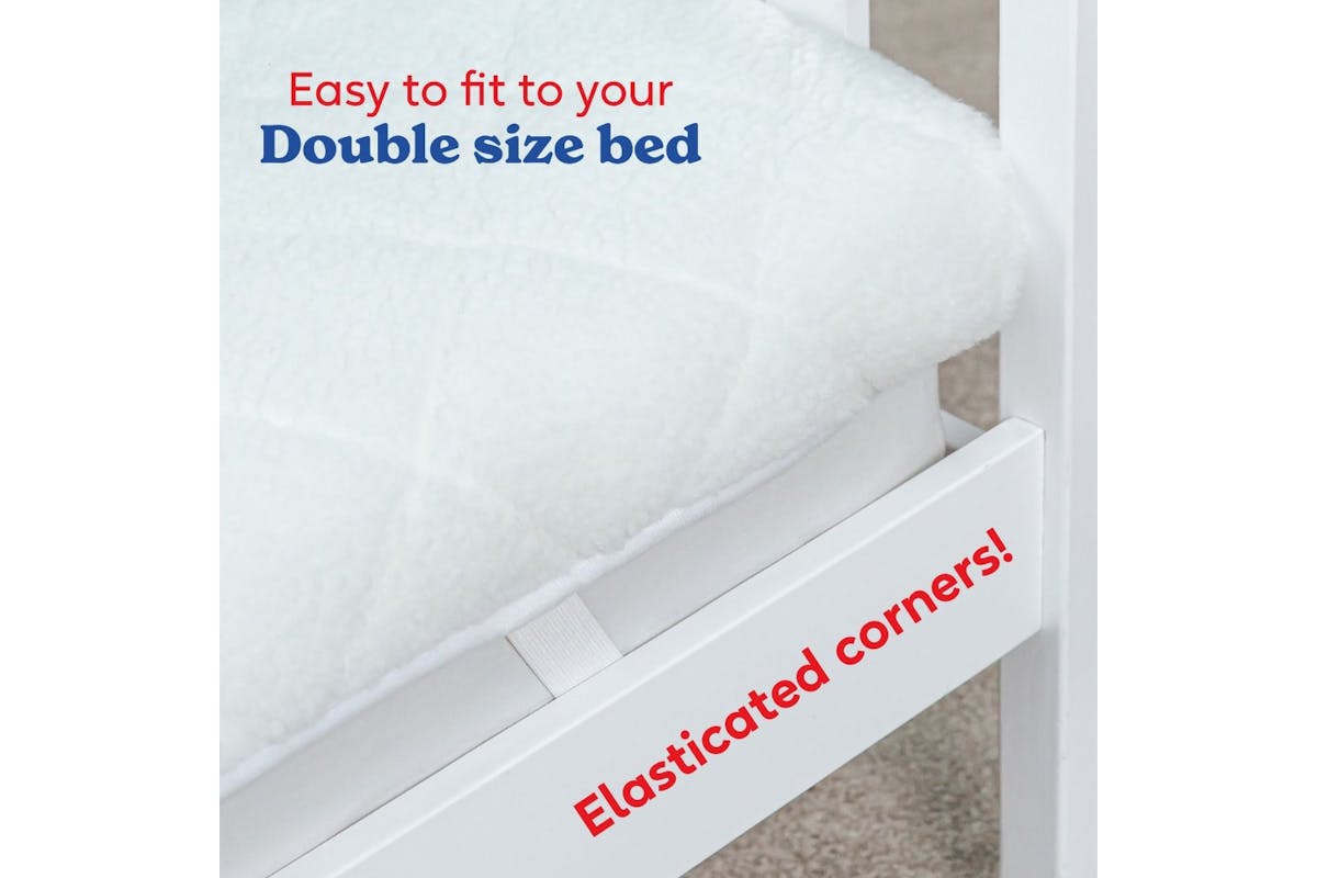 Russell Hobbs Luxury Sherpa Fleece Double Electric Heated Blanket | RHBDB8004-5