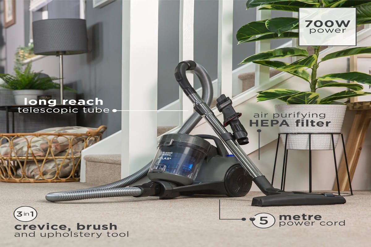 Russell Hobbs Atlas Cylinder Bagless Vacuum Cleaner | RHCV3101-3