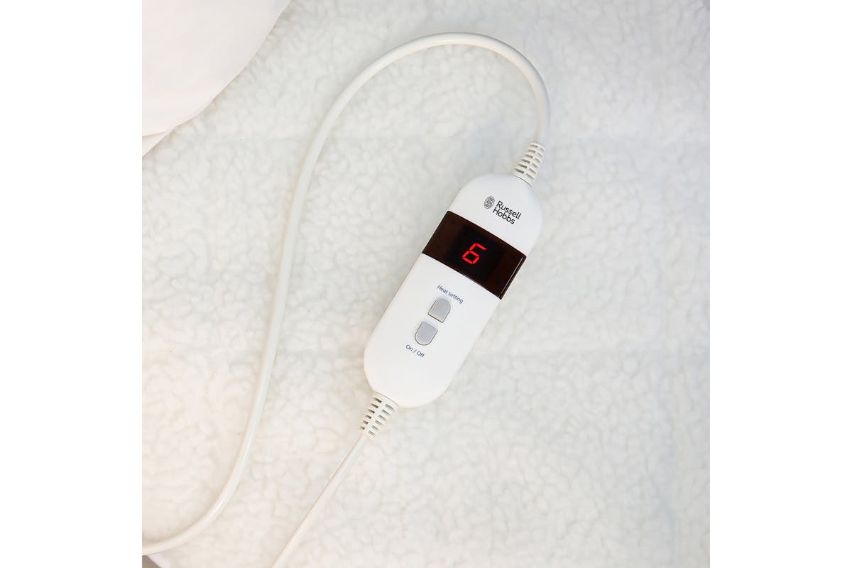 Russell Hobbs Electric Single Blanket | White | RHESB8001-10