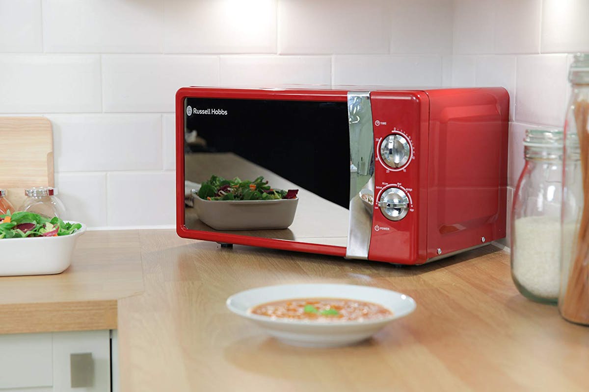 Russell Hobbs 17L 700W Freestanding Solo Microwave | RHMM701R | Red-3