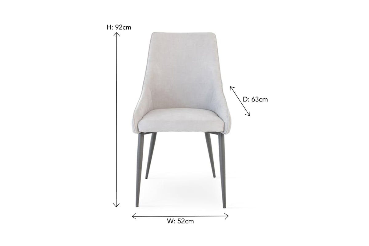 Bonnie Fabric Dining Chair | Grey-9