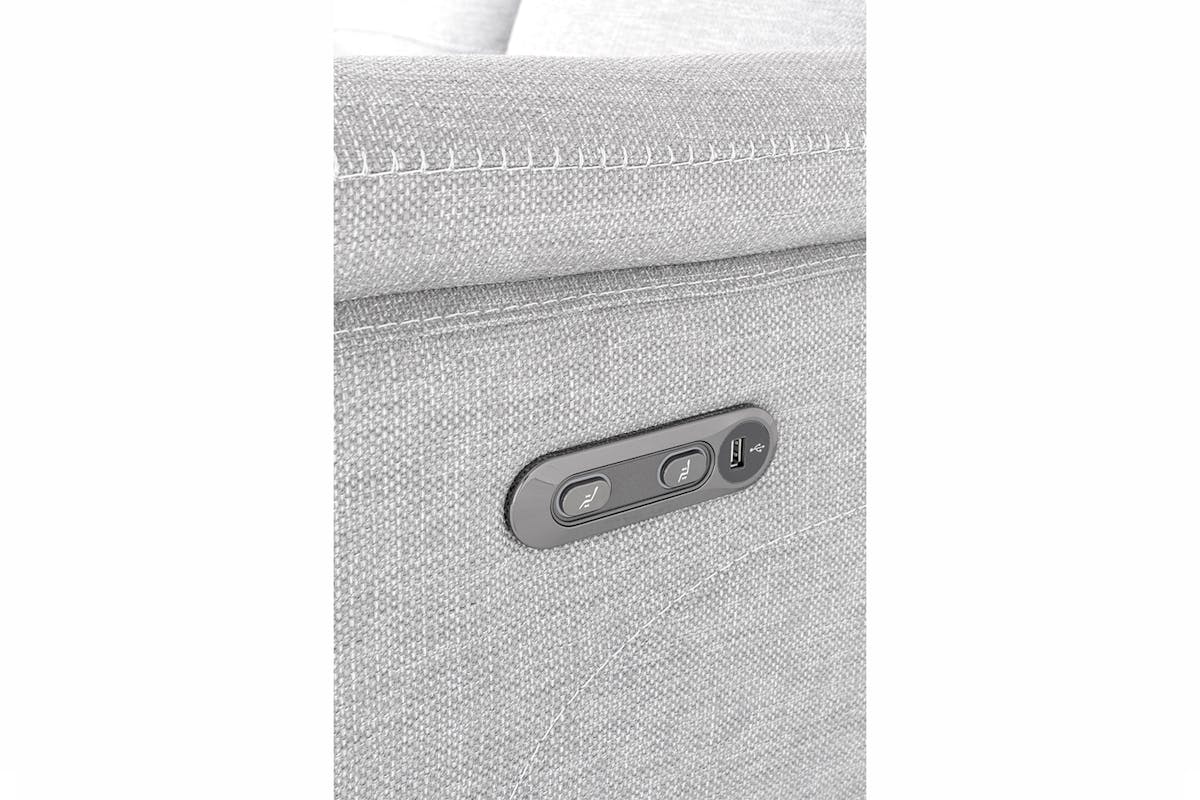 Penny 3 Seater Sofa | Power Recliner | Fabric | Grey-9