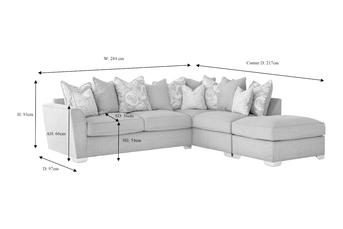 Romeo Chaise Sofa | Beige-3