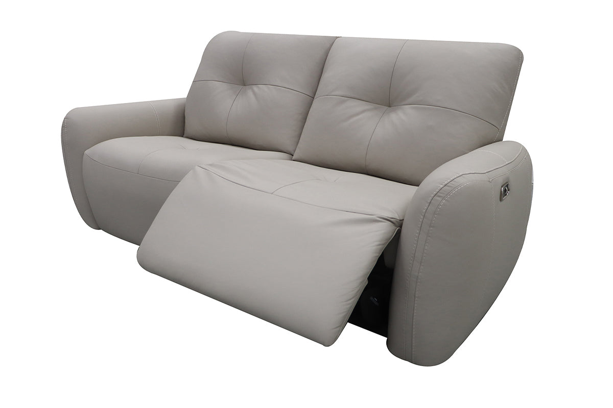 Poppy 2.5 Seater Sofa | Power Recliner | Leather | Beige-3