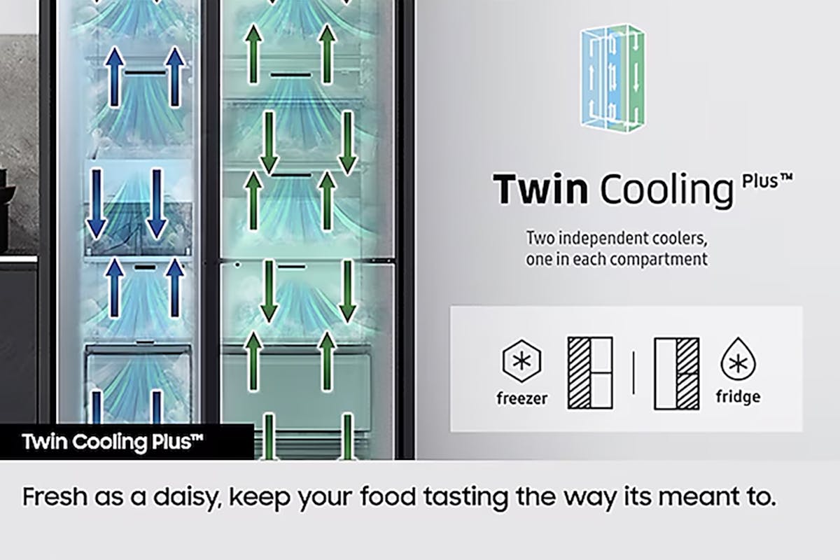 Samsung Series 7 Side-by-Side Freestanding Fridge Freezer | RS70F66KCFEU-6