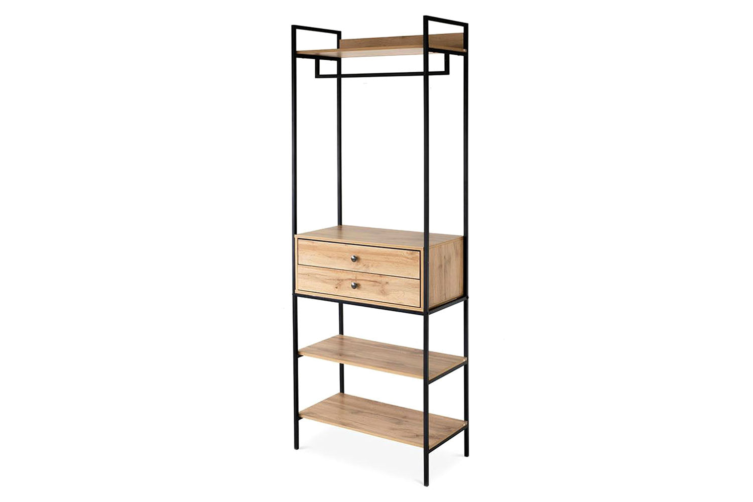 Zion Open Wardrobe | Oak Effect-4