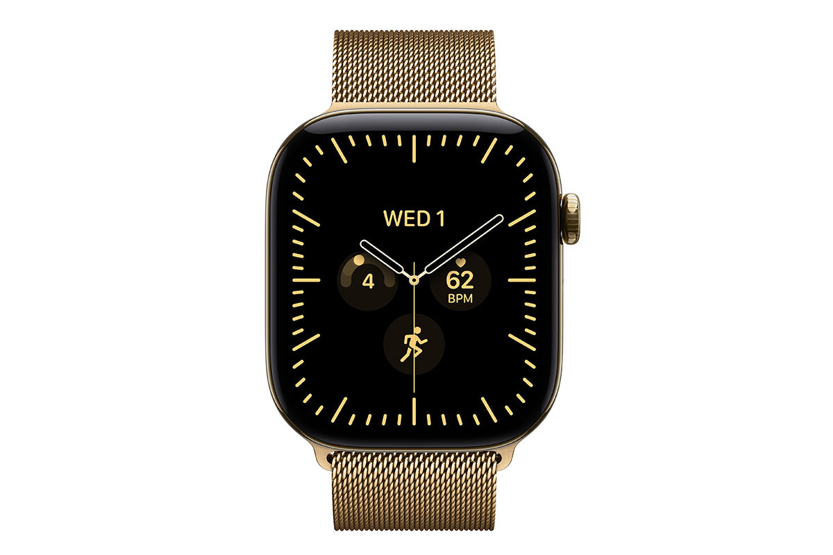 Apple Watch Series 12 | GPS + Cellular | 46mm | Radiant Gold Titanium | Radiant Gold Milanese Loop | S/M-2