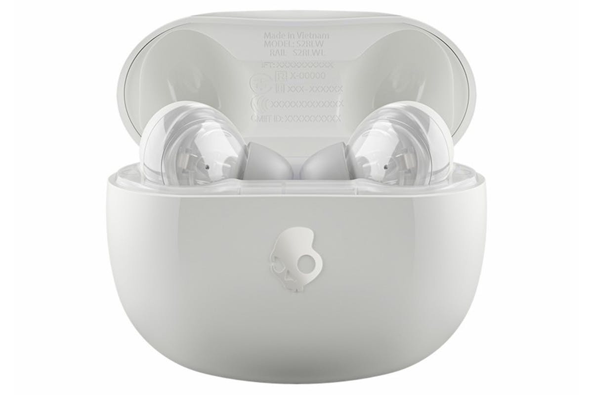 Skullcandy Rail In-Ear Wireless Active Noise Cancelling Earbuds | Bone