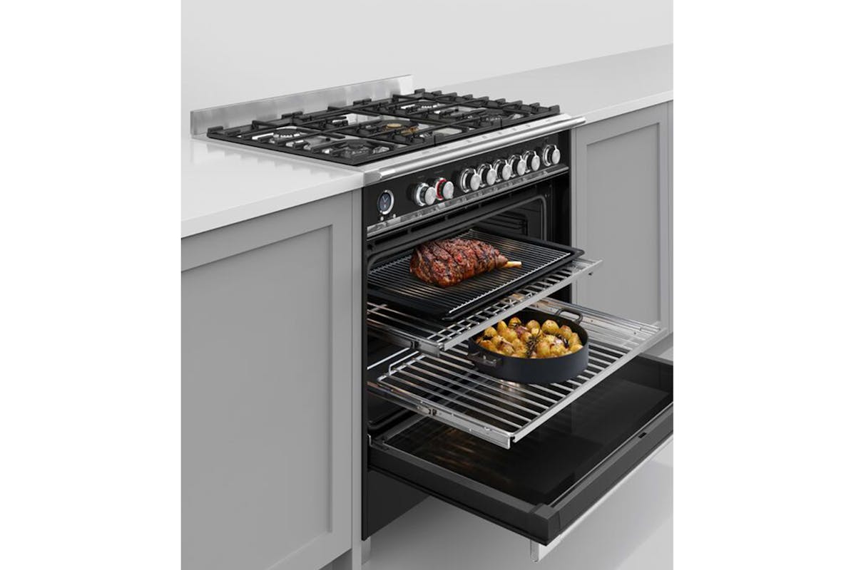 Fisher & Paykel 90cm Dual Fuel Range Cooker | OR90SCG6B1 | Black-17