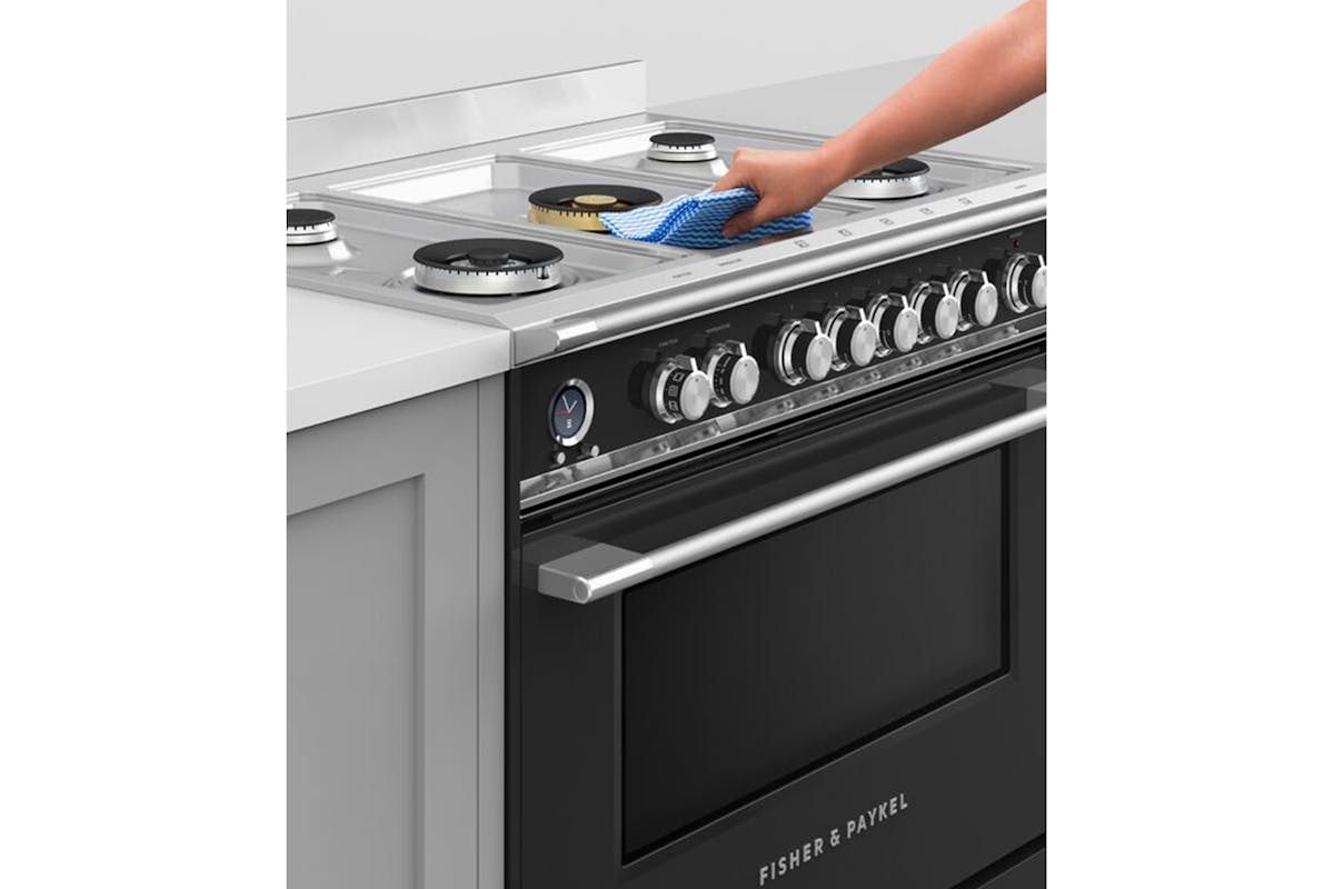 Fisher & Paykel 90cm Dual Fuel Range Cooker | OR90SCG6B1 | Black-10