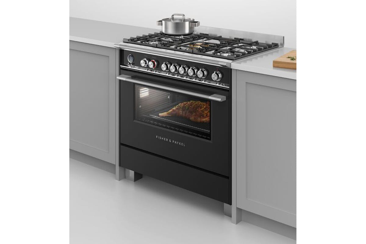 Fisher & Paykel 90cm Dual Fuel Range Cooker | OR90SCG6B1 | Black-12