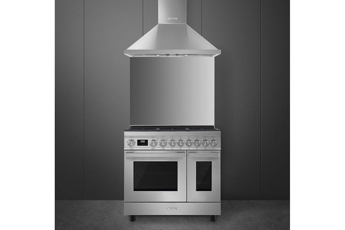 Smeg 90cm Portofino Dual Fuel Range Cooker | CPF92GMX | Stainless Steel-11