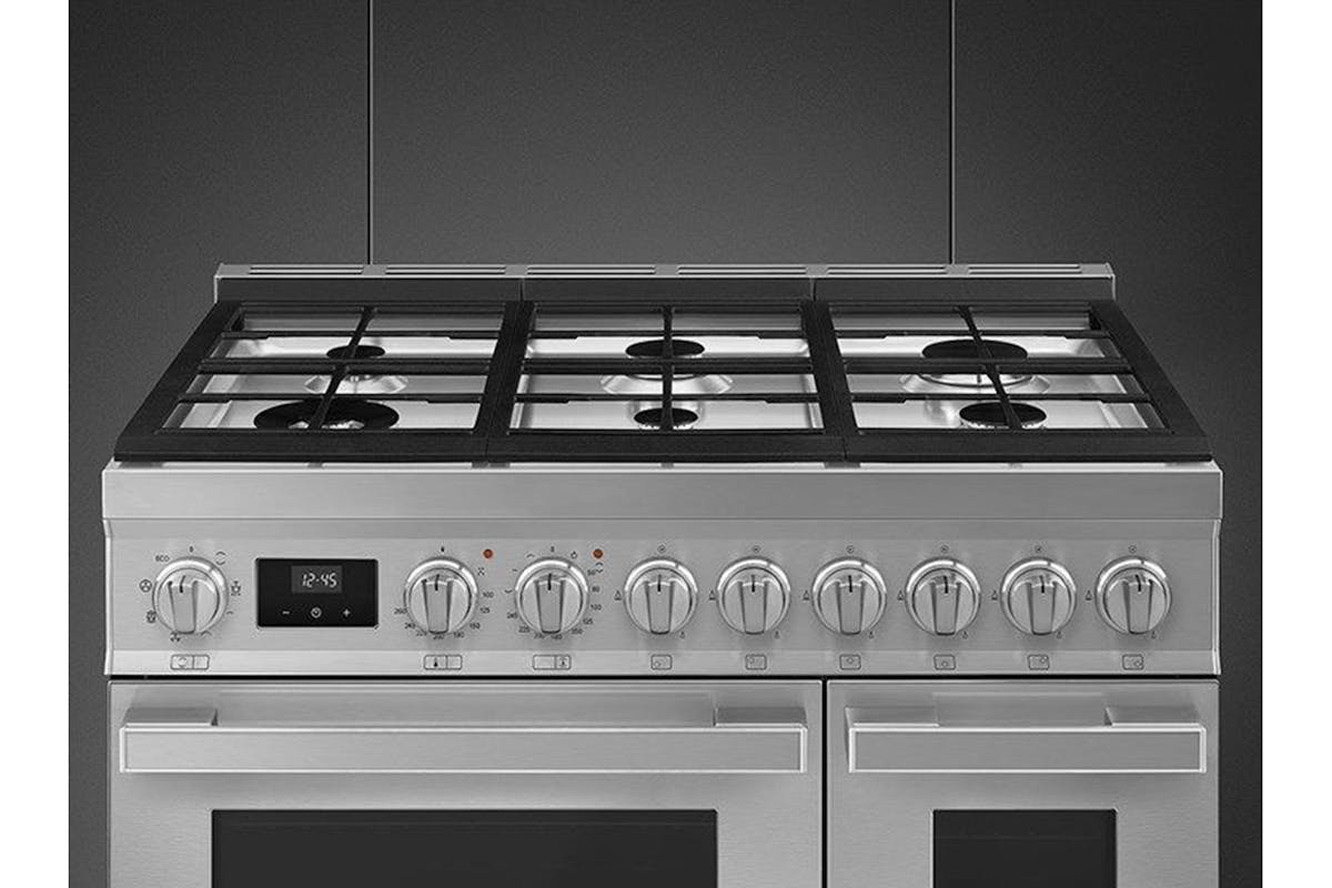 Smeg 90cm Portofino Dual Fuel Range Cooker | CPF92GMX | Stainless Steel-3