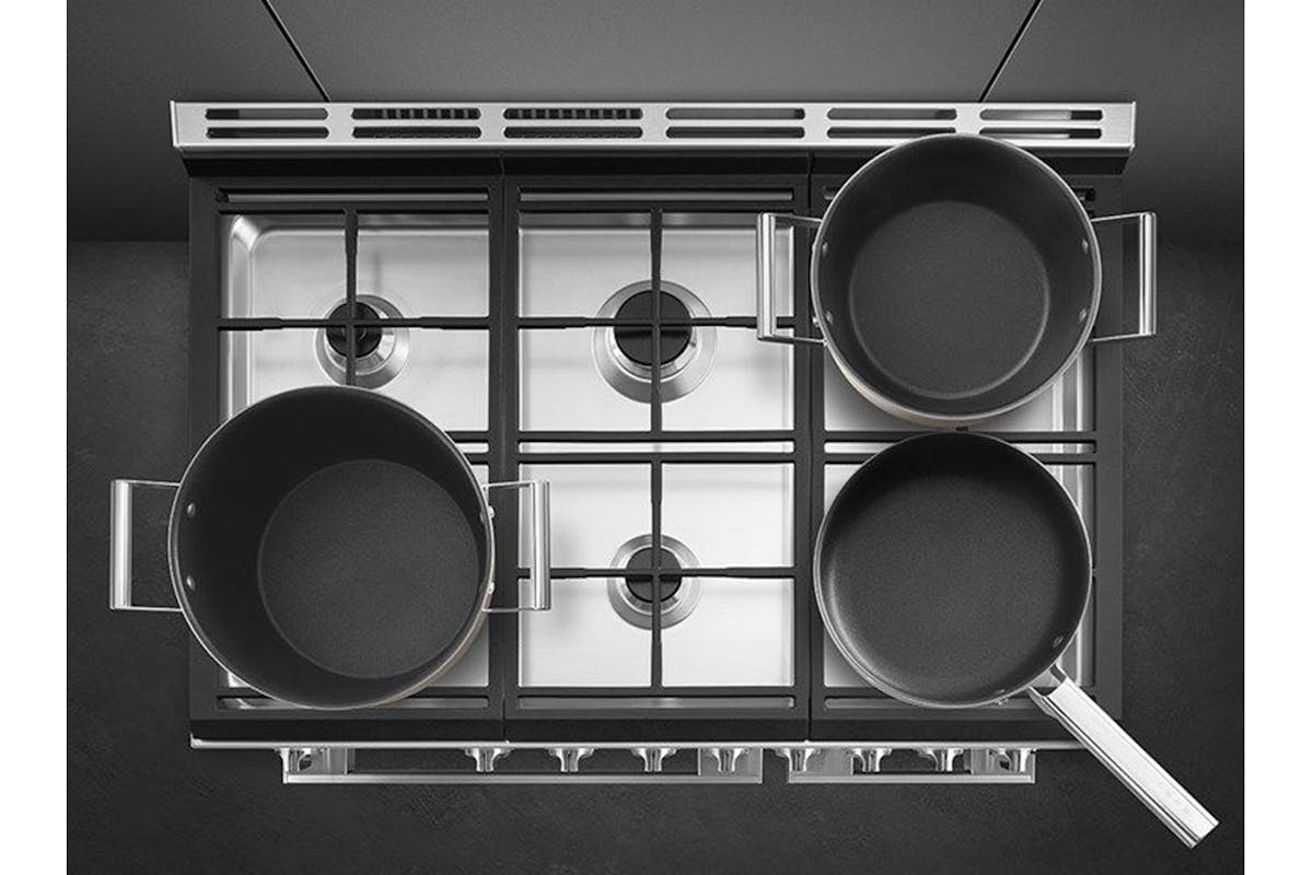 Smeg 90cm Portofino Dual Fuel Range Cooker | CPF92GMX | Stainless Steel-5