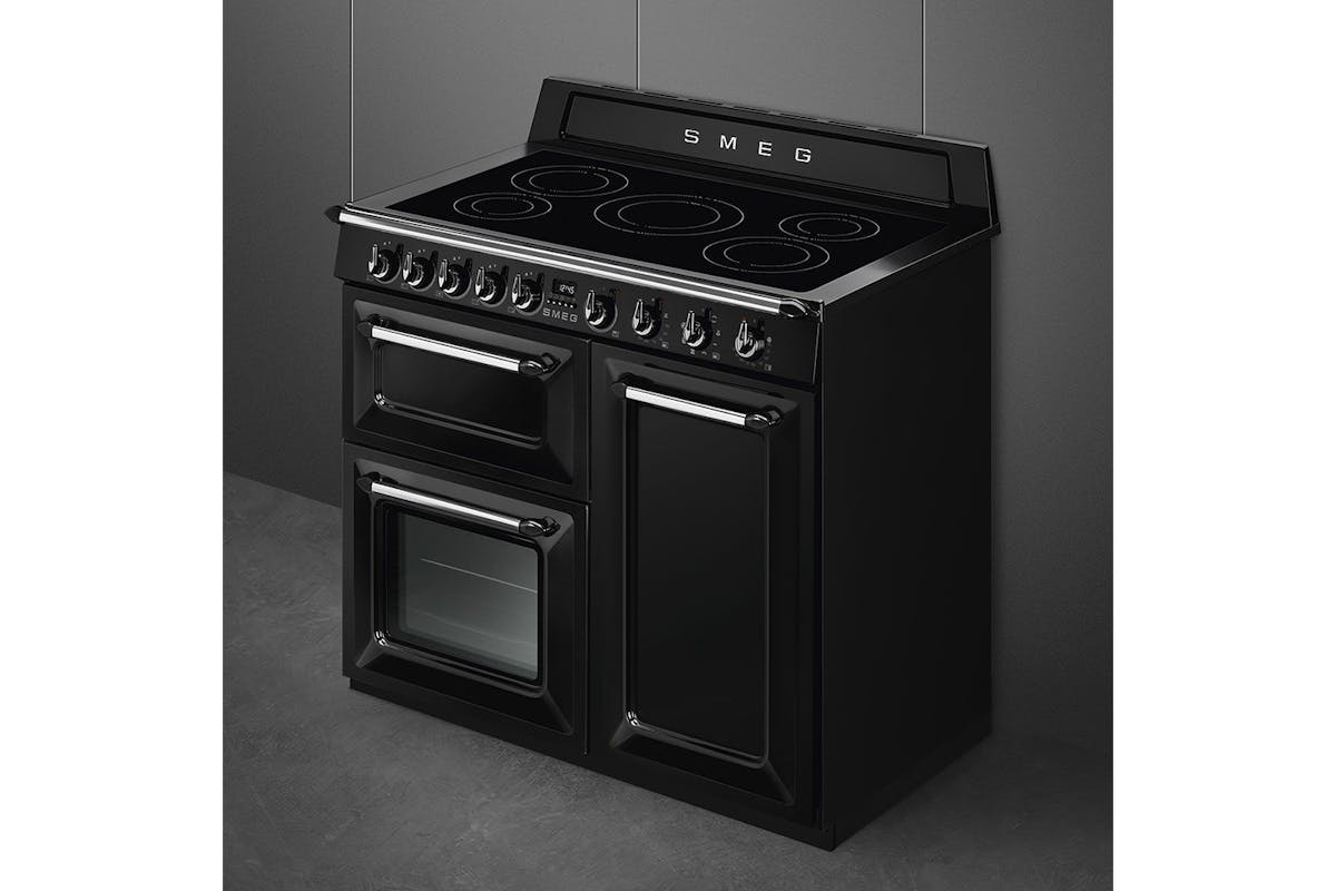 Smeg 100cm Victoria Electric Cooker with Induction Hob | TR103IBL2 | Black-2