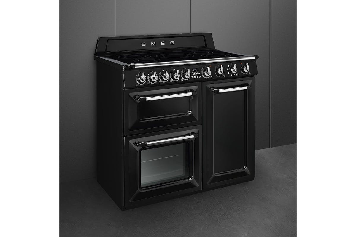 Smeg 100cm Victoria Electric Cooker with Induction Hob | TR103IBL2 | Black-3